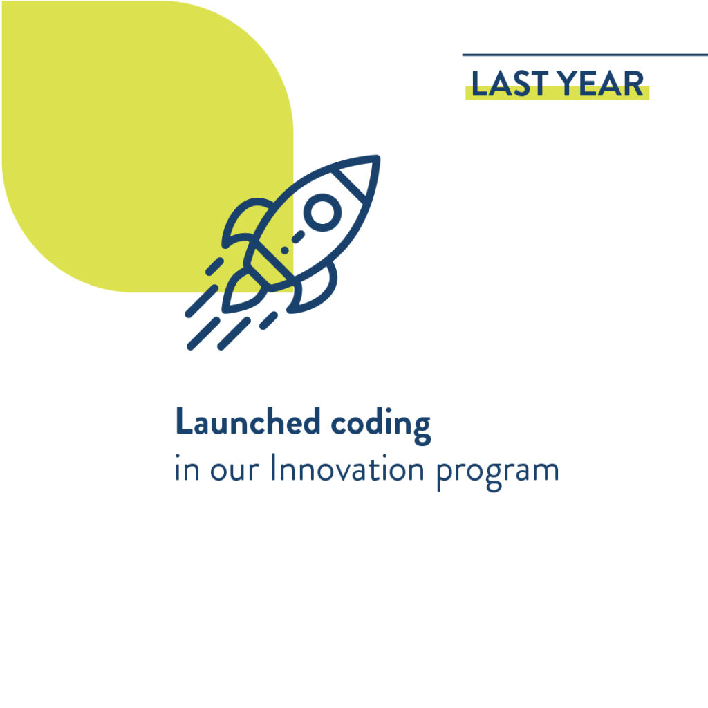 We launched a coding program in the last year.